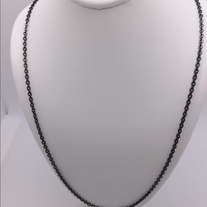 Unisex Black Stainless Steel Necklace